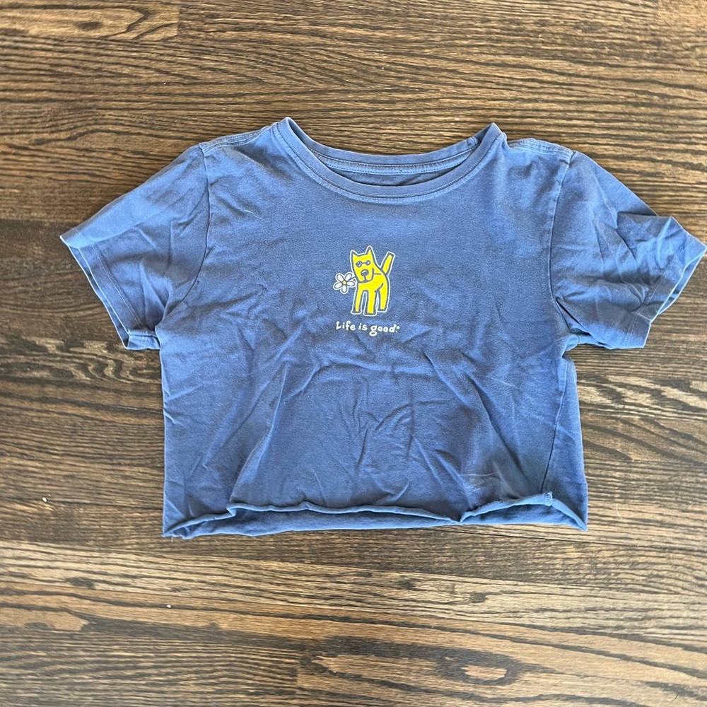 Life is Good cropped shirt